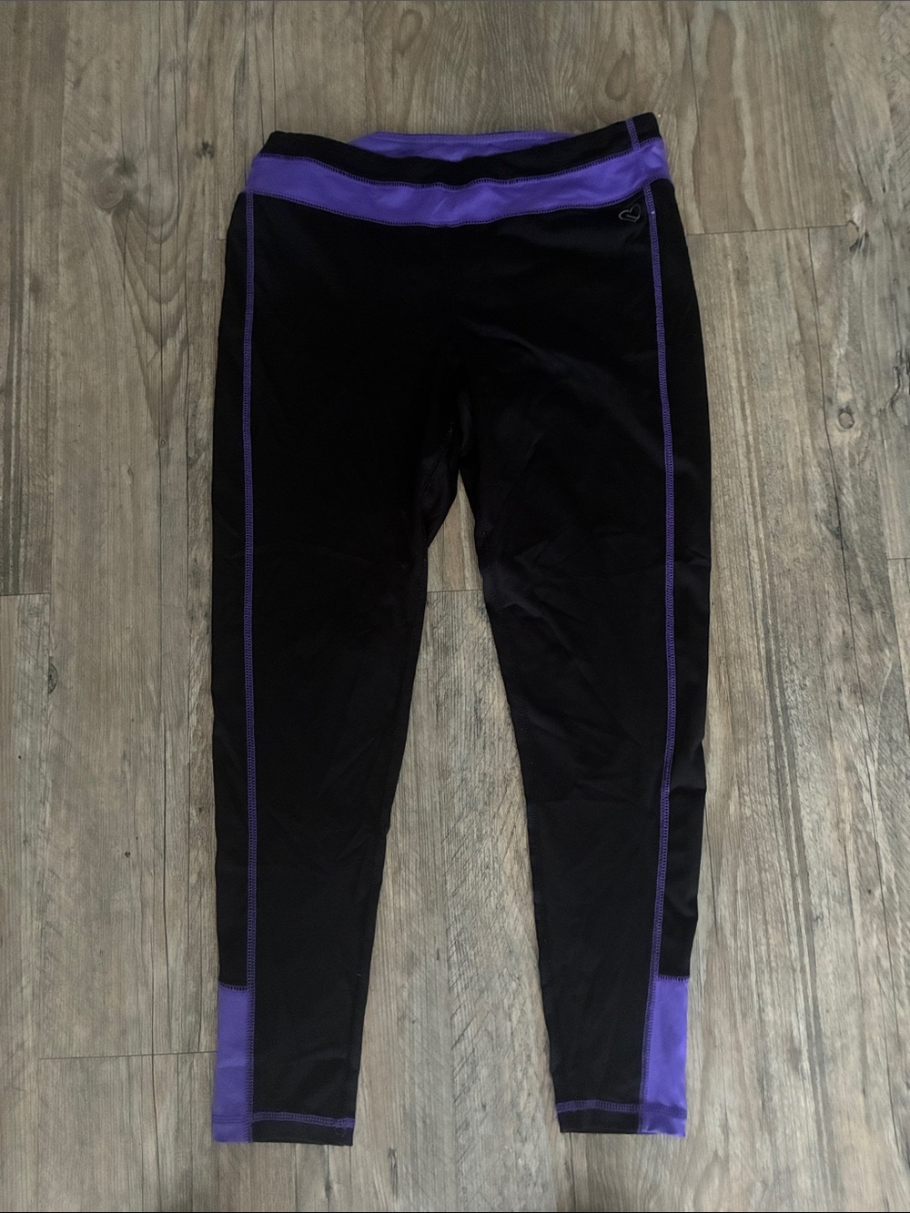Black & Purple Athletic Leggings - Active Bottoms